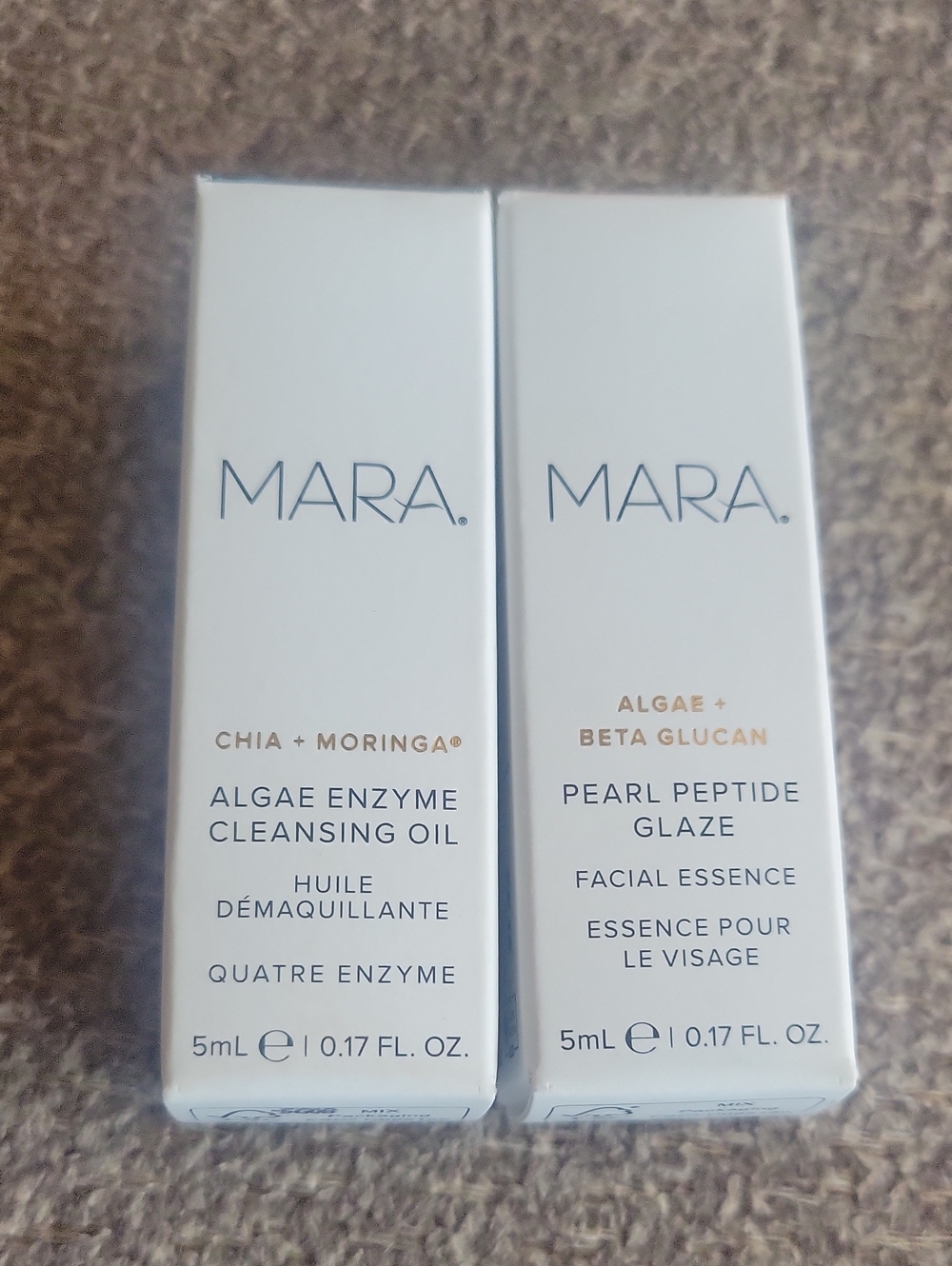 Mara White Pearl Peptide Glaze & Algae Enzyme Cleansing Oil Duo- Mini Size